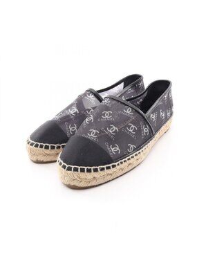 Chanel CC Logo Espadrilles Mesh Slip on Slipper
